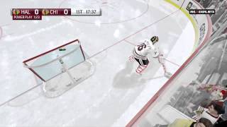 NHL 16 EASHL BETA GOALIE SCORES A GOAL [upl. by Hourihan]