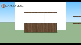 Hotel headboard Installation Made By Sketchup [upl. by Munt]