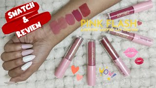 Most Demanding 5 Shades Of PINKFLASH Lasting Matte Lip Cream  Swatch amp Review lipstick affordable [upl. by Kilam163]