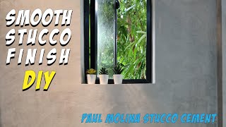 DIY Smooth Stucco Wall Finish using Paul Molina Stucco Cement [upl. by Lowenstein]