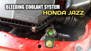 How to bleed coolant system honda jazz  Bleeding coolant  Radiant cooling [upl. by Tortosa]