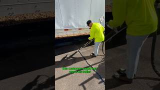 Customer Would NOT Move His Trailer 🚫🤬🚨 satisfying asphalt business [upl. by Anneg]