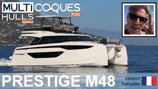 Prestige M48 powercat  Teaser essai en mer  Multicoques Mag [upl. by Clift]