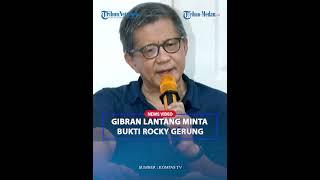 JAWABAN Gibran Rakabuming saat Dituduh Rocky Gerung ‘Setoran Menteri’ untuk Solo [upl. by Sirak]