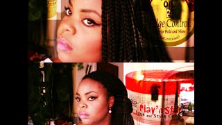 Mes hairstyle braids box et gels pour baby hair  Gel ECO Edge controletc [upl. by Hogen705]