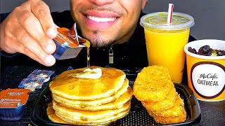 ASMR MCDONALDS BIG BREAKFAST WITH HOTCAKES HASH BROWNS SAUSAGE MUKBANG NO TALKING [upl. by Ellennad904]