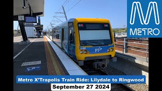 Metro XTrapolis Train Ride Lilydale to Ringwood Full Trip [upl. by Onder]