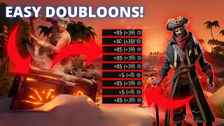 NEW PLAYERS How to EARN DOUBLOONS FAST Sea of Thieves [upl. by Preuss]