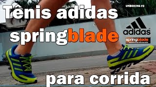 Tênis Adidas Springblade Corrida UNBOXING [upl. by Laforge139]