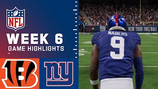 Bengals vs Giants Week 6 Simulation Highlights  Madden 25 Rosters [upl. by Bertilla510]