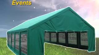 20 x 10 Heavy Duty Carport Gazebo Canopy Party Tents [upl. by Suedama60]