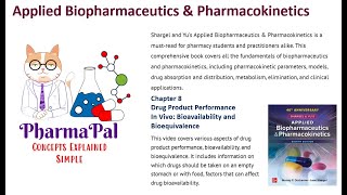 Chapter 8 Drug Product Performance In Vivo Bioavailability and Bioequivalence [upl. by Hitt233]