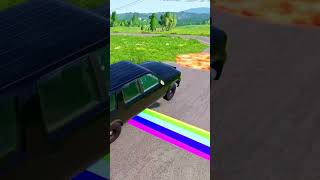 Double Flatbed Trailer Truck vs Speed bumps  Train vs Cars  Tractor vs Train  BeamNG Drive 001 [upl. by Ahsitil623]