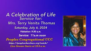 Celebration of Life for Terry Venita Thompson Thomas [upl. by Allyce122]