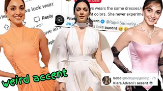 Kiara Advani gets trolled over FAKE ACCENT in Cannes Netizens calls it HORRIBLE [upl. by Bronder935]