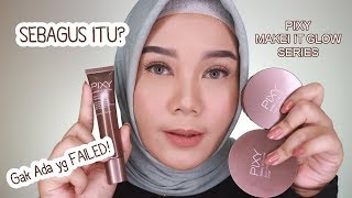 REVIEW PIXY MAKE IT GLOW SERIES  PRIMER CUSHION POWDER CAKE [upl. by Cordell]