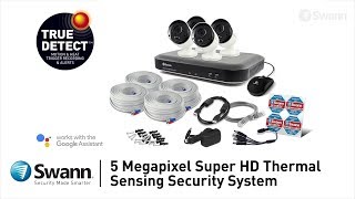 Swann 5MP Thermal Sensing Home Security System Overview DVR4980 with the Google Assistant [upl. by Gaskins459]