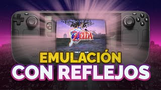 Steam Deck Emulación en RetroArch con reflejos  HSM Mega Bezel Reflection Shader ✨ [upl. by Rebhun365]