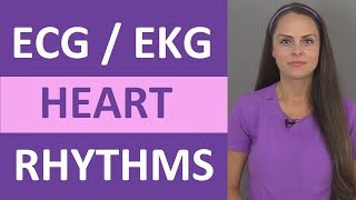 EKG Rhythms  ECG Heart Rhythms Explained  Comprehensive NCLEX Review [upl. by George]