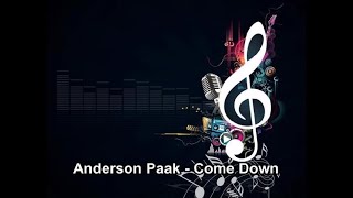 Anderson Paak  Come Down Instrumental [upl. by Fleeman]