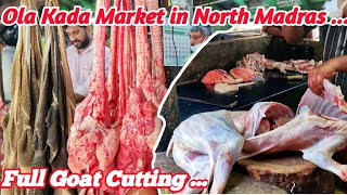 Ola Kada Market Chennai  Full Goat Cutting  Wyman Vlogs  Tamil [upl. by Odnomra860]