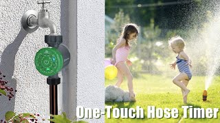 Moistenland OneTouch Digital Sprinkler Timer Water Timer for Garden Hose [upl. by Sidon]