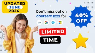 Coursera Plus Coupon Code  Best Coursera Discount  Updated June 2024 [upl. by Ysabel]