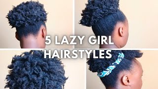 5 quick messy ragged curly fluffy lazy girl hairstyle for natural 4c hair  natural altone [upl. by Godding]