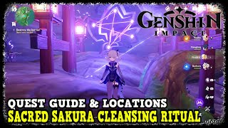 Genshin Impact All 3 Sacred Sakura Cleansing Ritual Quest Guide amp Locations [upl. by Nagn229]