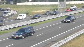 Rouwstoet  MH 17 viaduct Rosmalen [upl. by Hcab]