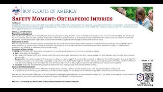 December 2023 Roundtable Safety Moment Orthopedic Injuries [upl. by Oyr]