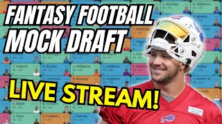 Fantasy Football Mock Draft LIVE STREAM 81924 [upl. by Yentrok]