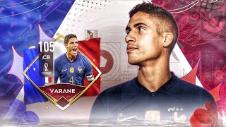 FIFA Mobile 22  REVIEW Varane FIFA World Cup 🔥 [upl. by Llewol201]