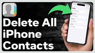 How To Delete ALL Contacts On iPhone [upl. by Nnylav]