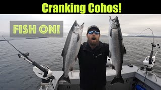 Cranking Cohos Alaskan Silver Salmon Fishing  Juneau Alaska SEP 2022 fishing alaskafishing [upl. by Omoj]