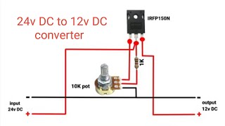 how to convert 24v to 12v  24vDC to 12vDC converterconverter [upl. by Miko]