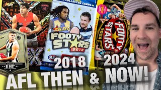 AFL Footy Stars Then amp Now Opening Footy Cards from 2018 and 2024 [upl. by Erlinna]