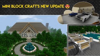 Mini Block Crafts New Update 😍  New Map  New furnitures [upl. by Leban]