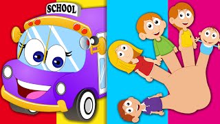 Wheels on the bus  Finger Family  Hickory Dickory  Nursery Rhymes [upl. by Dearr]