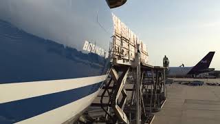 AirBridgeCargo Boeing 7478 Nose OffLoad  Amsterdam Schiphol Airport [upl. by Threlkeld]