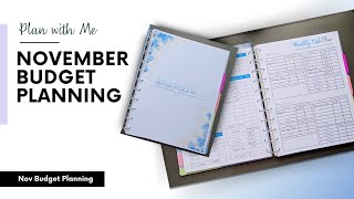 Plan With Me November Budget Planning [upl. by Suoicul]