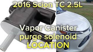 2016 Scion TC 25L Vapor canister purge solenoid location [upl. by Afira]