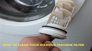 How To Clean Your Washing Machine Filter Zanussi ZWG 6165 [upl. by Colp305]