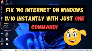 Fix No Internet on Windows 1110 Instantly with Just One Command [upl. by Ikilisav]