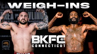 BKFC 61 RIVERA vs STRAUS WeighIn  LIVE [upl. by Attiuqaj]