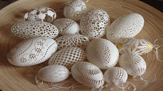 Eggshell Carving Art █▬█ █ ▀█▀ [upl. by Barhos]