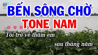 Karaoke Bến Sông Chờ Tone Nam  Beat Mới Hay Nhất 2024  Đoản Khúc Lam Giang  Phi Vân Điệp Khúc [upl. by Gualterio]