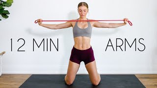 12 min UPPER BODY RESISTANCE BAND Workout At Home [upl. by Selina]