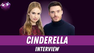 Cinderella Cast Interview Lily James amp Richard Madden  Disney 2015 [upl. by Forster26]