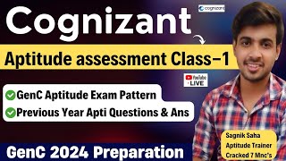 Cognizant Aptitude Questions amp Answers  Previous Year Questions  GenC Exam Preparation 2024 [upl. by Aerdnaz512]